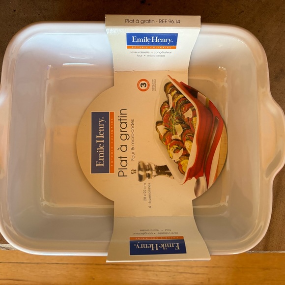 Emile Henry Kitchen Emile Henry Nwt Red And White Gratin Baking